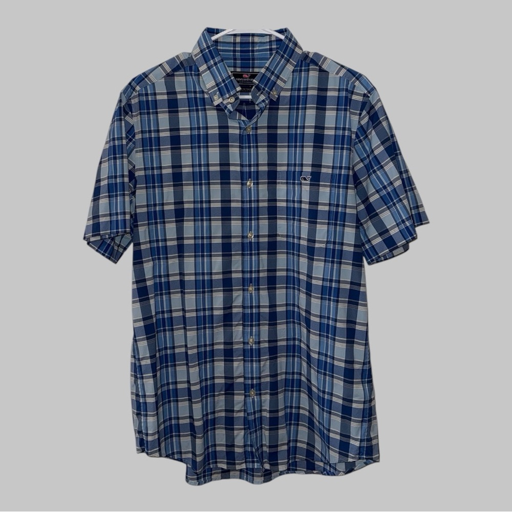 Vineyard Vines Classic Fit Tucker Shirt - Performance - Blue Plaid